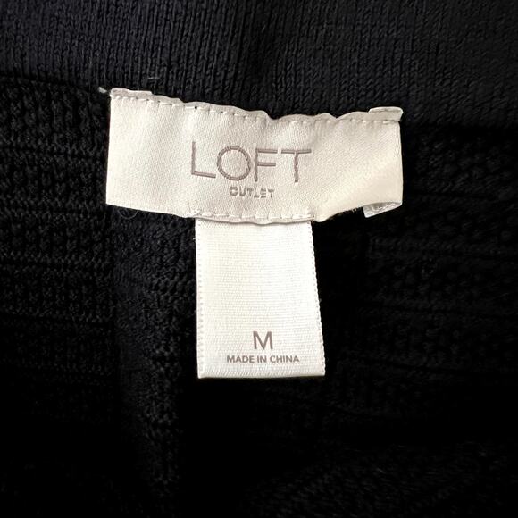 Loft Black Textured High Waist Skirt - Picture 4 of 5